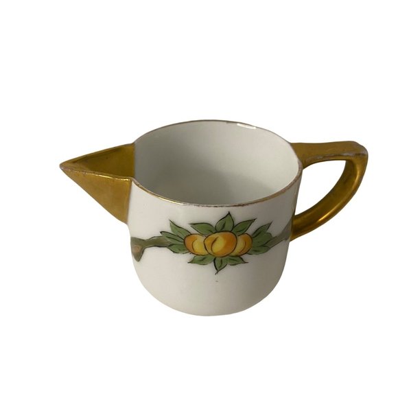 Princess Louise Other - Princess Louise bone china mini pitcher with peaches creamer gilded Austria 2.5"